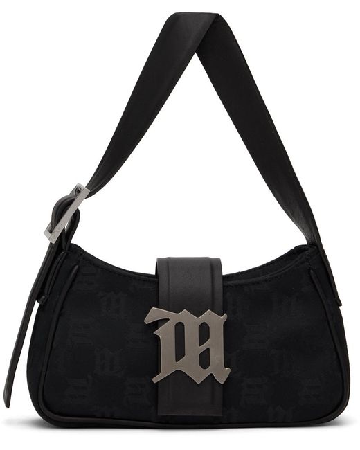 M I S B H V Black Mini Monogram Shoulder Bag