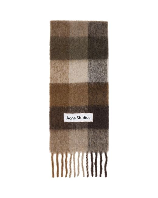 Acne Multicolor Mohair Checked Scarf