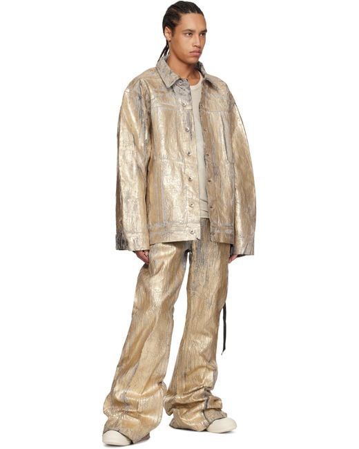 Rick Owens Natural Hollywood Jumbo Worker Denim Jacket for men