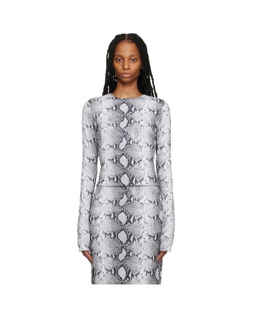 16Arlington Black Pattern Long-Sleeved Top