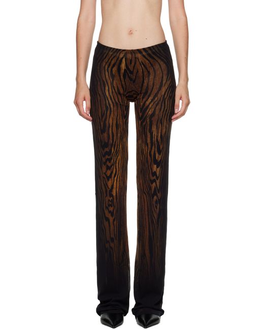 Pantalon De Détente Noir Et Brun À Imprimé Wood Jean Paul Gaultier en coloris Black