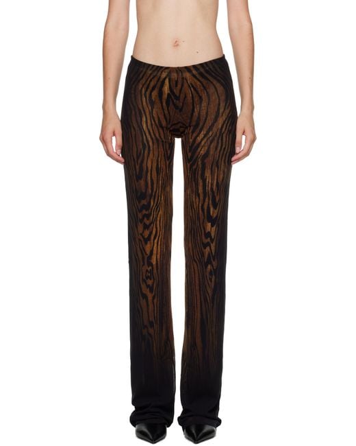 Jean Paul Gaultier ブラック＆ブラウン 'The Wood' ラウンジパンツ Black