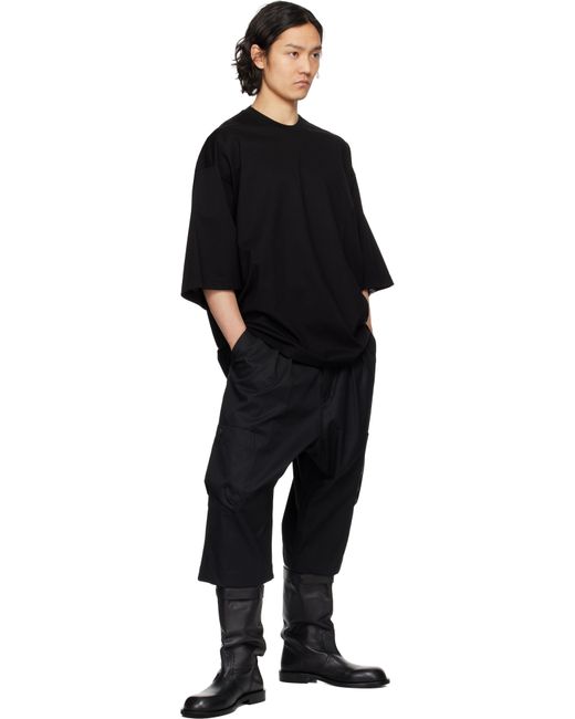 【JULIUS】BLACK COTTON SZ JERSEY T-SHIRT JULIUS Cotton SZ Jersey Printed T-shirt （Black） -FASCINATE