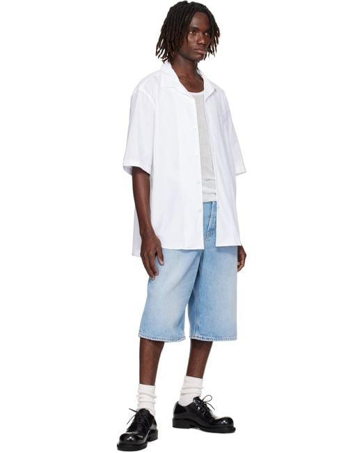 Acne White Button-Up Shirt for men