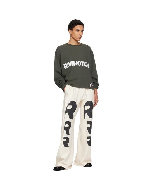 RIVINGTON roi Rebis White Off- Faster Flight Sweatpants for men