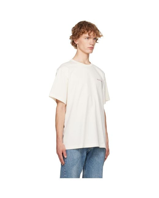 Helmut Lang White Off- Logo T-Shirt for men
