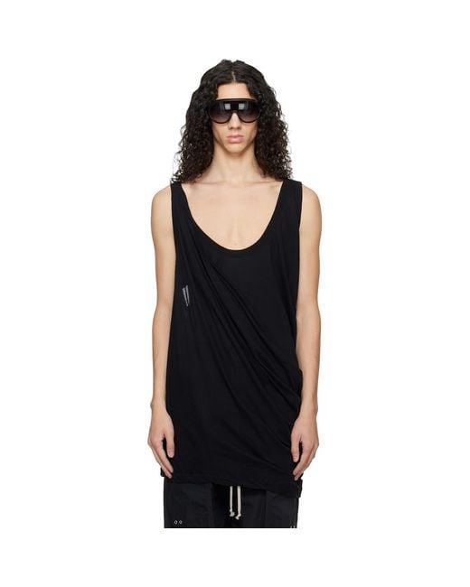 Rick Owens Black Temple Pony Tank Top for men