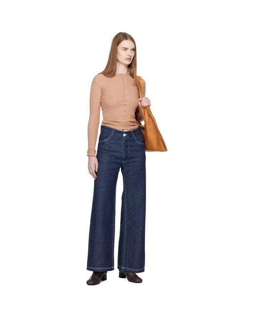 Baserange Blue Tan Pama Long Sleeve T-Shirt