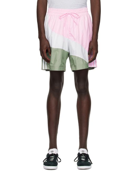 Adidas Originals Black Multicolor Swirl Shorts for men