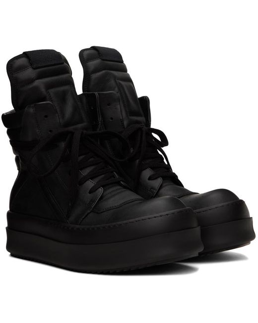 Rick Owens Black Mega Bumper Geobasket Sneakers for men