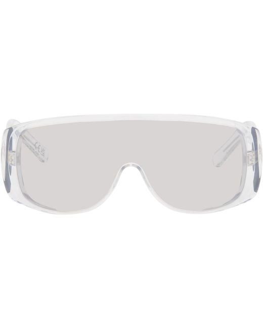 MM6 by Maison Margiela Black Transparent Mask Sunglasses
