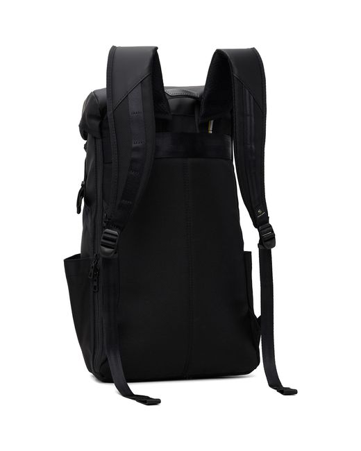 Master Piece Black Slick Flap Backpack for men