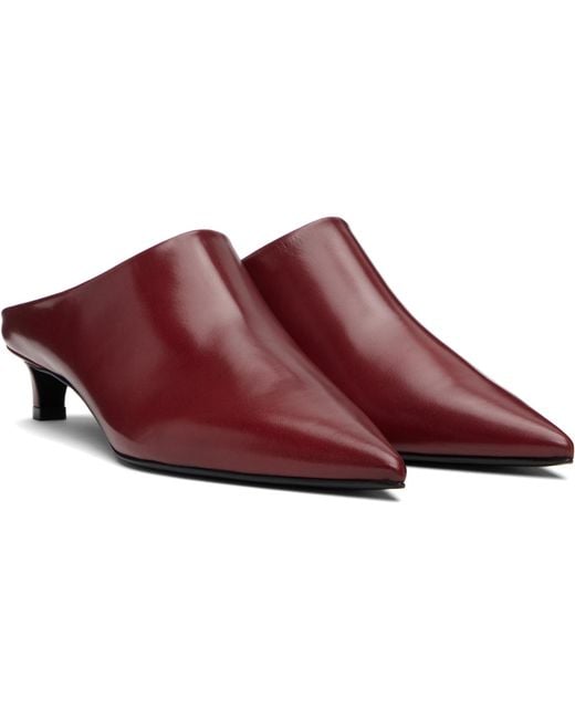 Jil Sander Black Pointed Toe Mule Heels