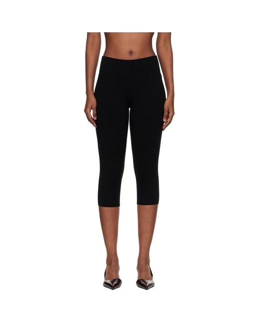 Totême Black Capri Knit Leggings