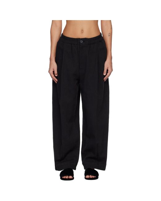 Lauren Manoogian Black Matte Trousers