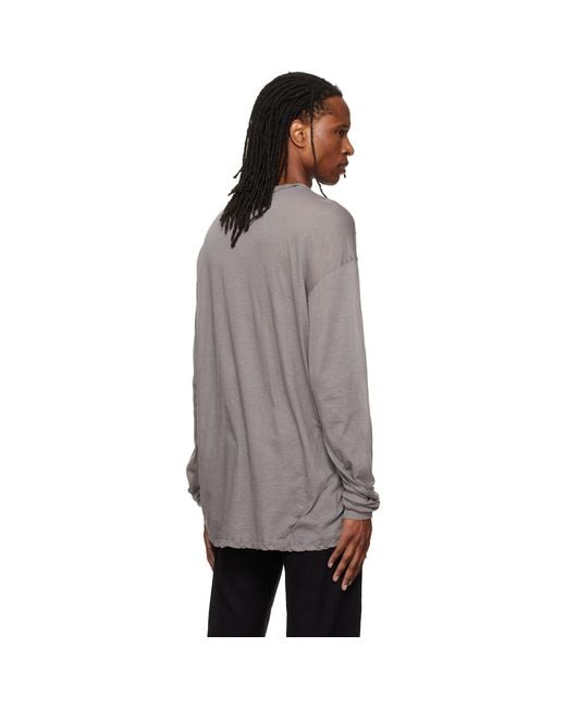 Rick Owens Gray Tower Rick S Jumbo L/S T-Shirt for men