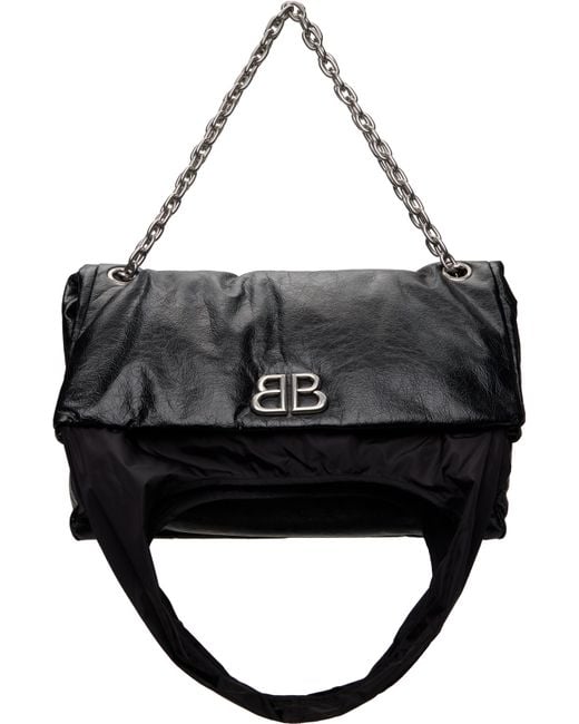Balenciaga ラージ Monaco チェーン トートバッグ Black