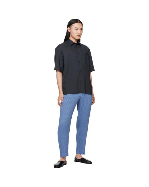 Homme Plissé Issey Miyake Black Homme Plissé Issey Miyake Pl Ramie Shirt for men