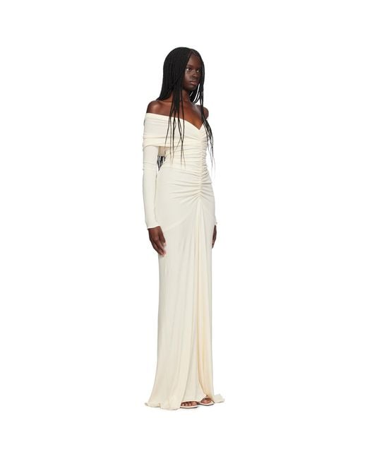 Atlein Black Ssense Exclusive Off- Ruched Maxi Dress
