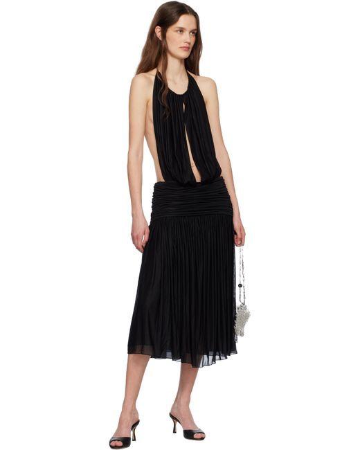 Mirror Palais Black 'La Piscine' Lady Length Midi Dress