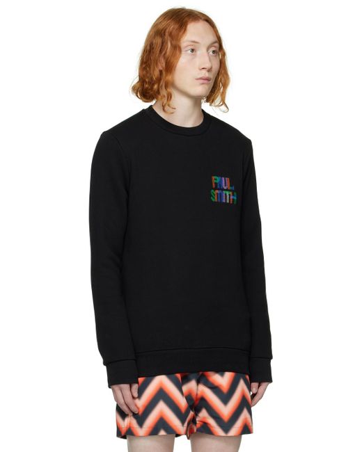 Paul Smith Black Embroide Sweatshirt for men