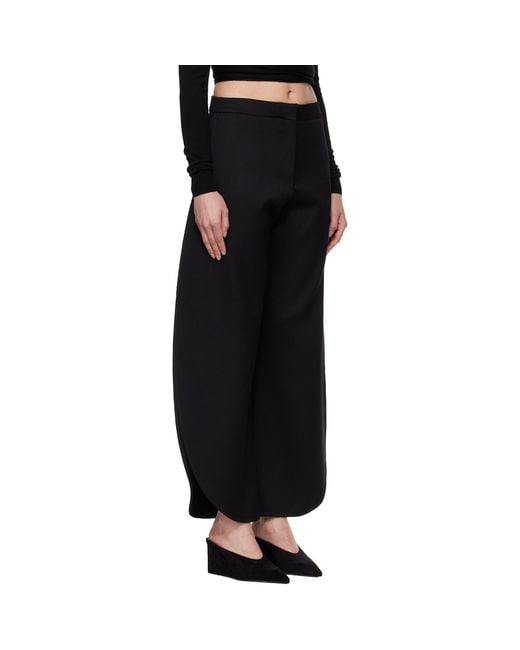 Alaïa Black Petal Wool Trousers