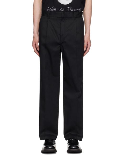 Wacko Maria Black Dickies Edition Pleated Trousers for men