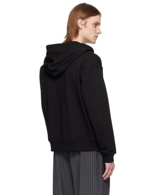 メンズ Vivienne Westwood ブラック Rugged ジップフーディ Black