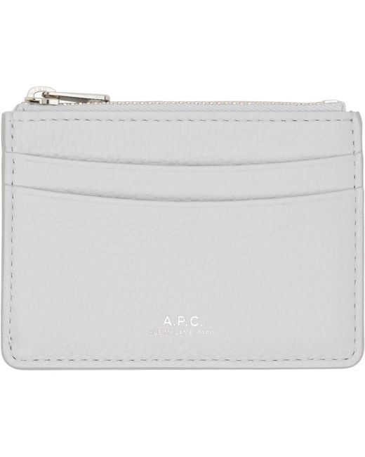 A.P.C. Black Paris Card Holder for men