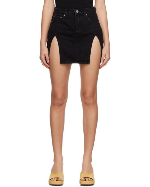 GRLFRND Black Jasmine Denim Miniskirt