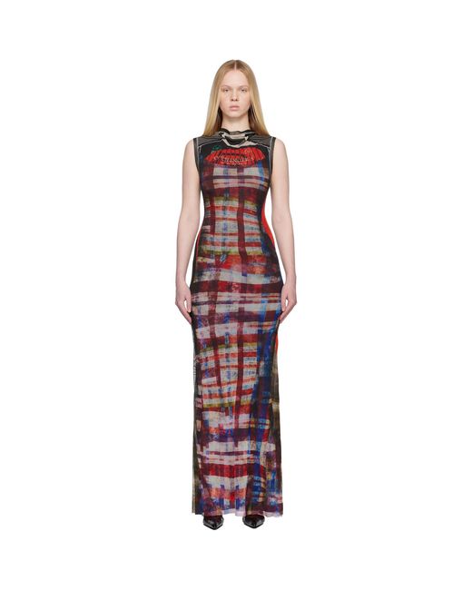 OTTOLINGER Red Mesh Maxi Dress