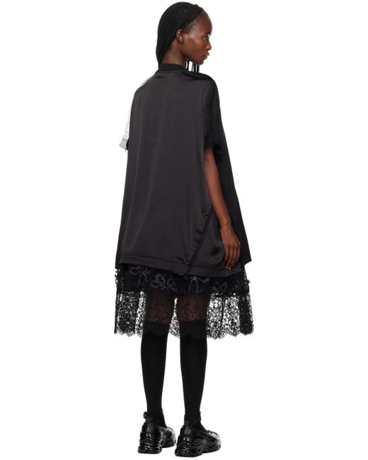 Simone Rocha Black Oversized Minidress