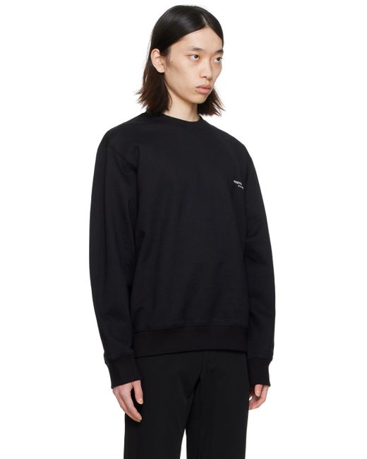 Wooyoungmi Black Square Label Sweatshirt for men
