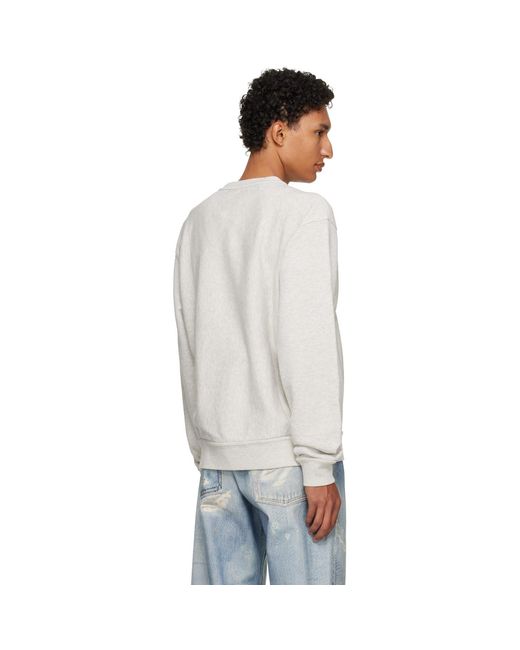 KENZO Gray Paris Eiffel Tower Design' Cotton Sweatshirt for men