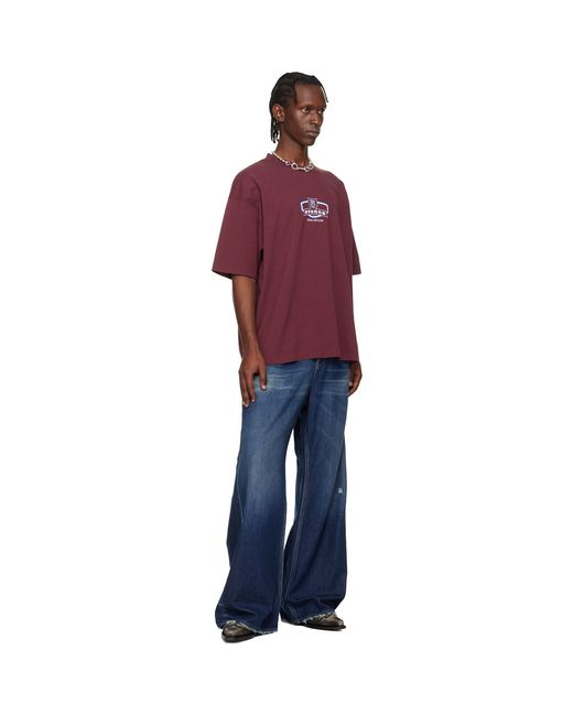 Vetements Red Burgundy 'Brugge' Tourist T-Shirt for men