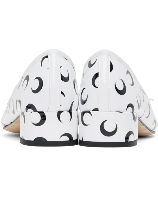 MARINE SERRE ホワイト＆ブラック Repettoエディション Camille バレエ ヒール Black