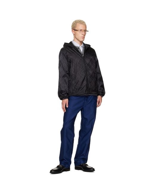 Burberry Black Check Reversible Jacket for men