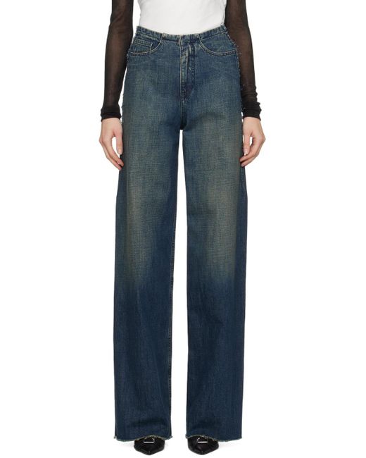 MM6 by Maison Martin Margiela ブルー ファイブポケット ジーンズ Black
