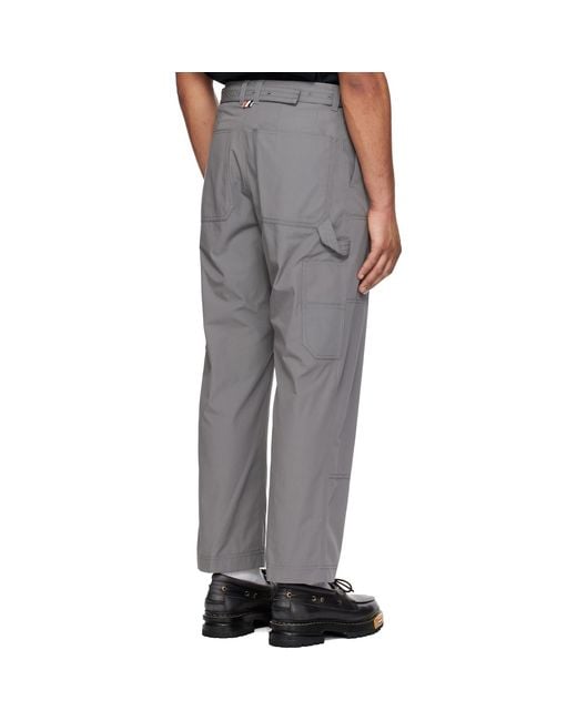 Thom Browne Black Cotton Suiting Carpenter Trousers for men