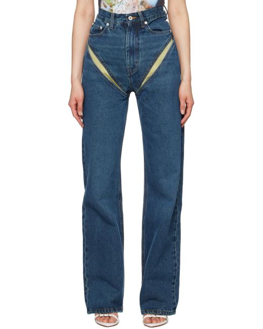 Y. Project Blue Cut Out Jeans