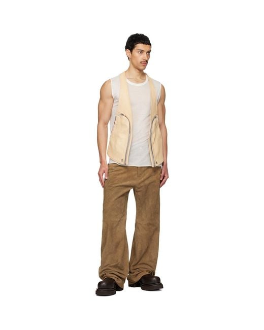 Rick Owens Multicolor Temple Bauhaus Leather Vest for men