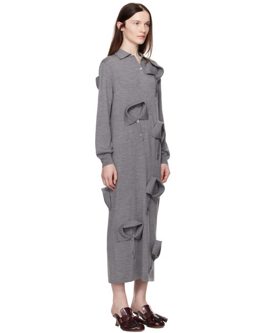 Moschino Black Multi Collars Knitted Maxi Dress