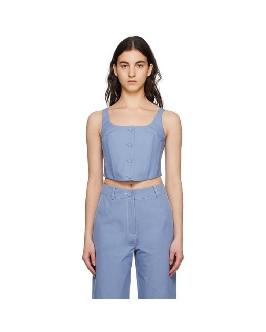 Anna Quan Blue Mae Tank Top
