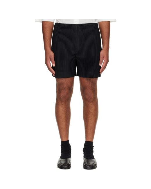 Homme Plissé Issey Miyake Black Monthly Colors July Shorts for men