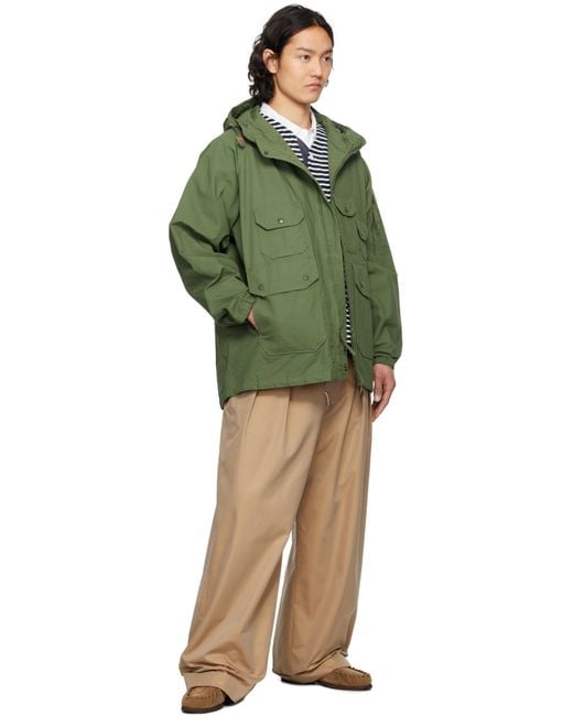 Engineered Garments Green Khaki Atlantic Parka for men