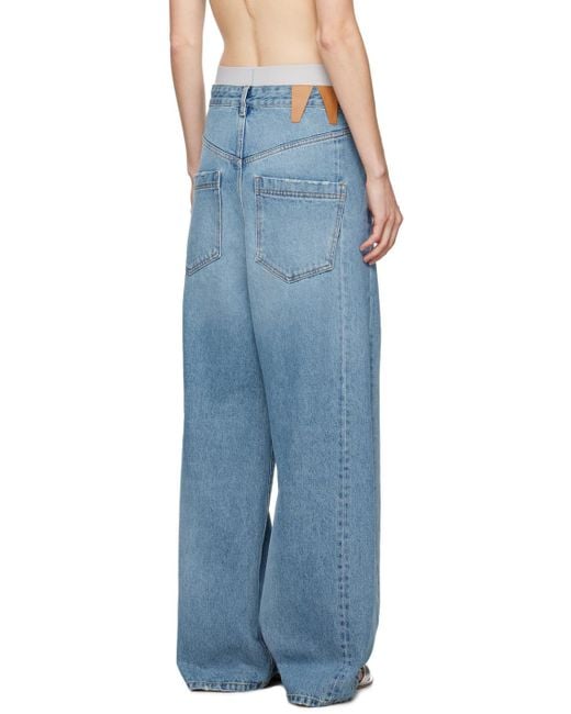DARKPARK Blue Ines Fold Over Jeans