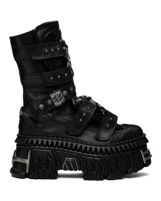 Vetements Black New Rock Edition Gamer Boots for men