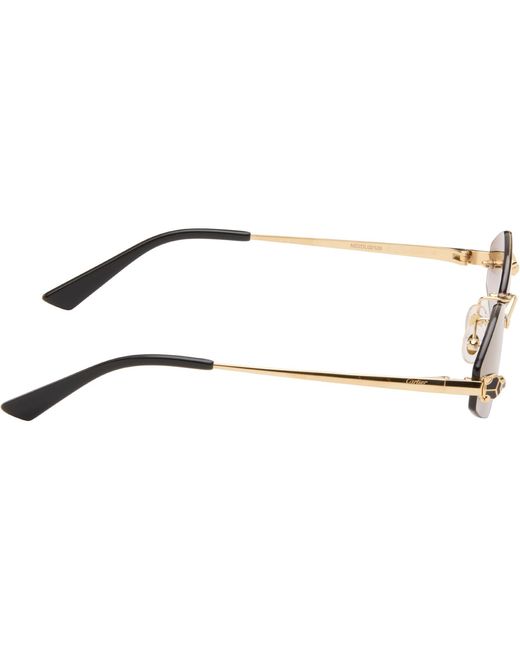 Cartier Black 'Panthère De Sunglasses for men