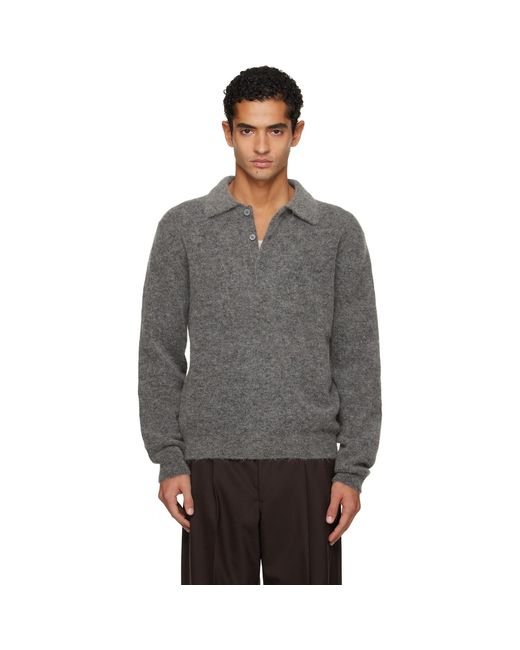 sunflower Gray Mohair Polo for men