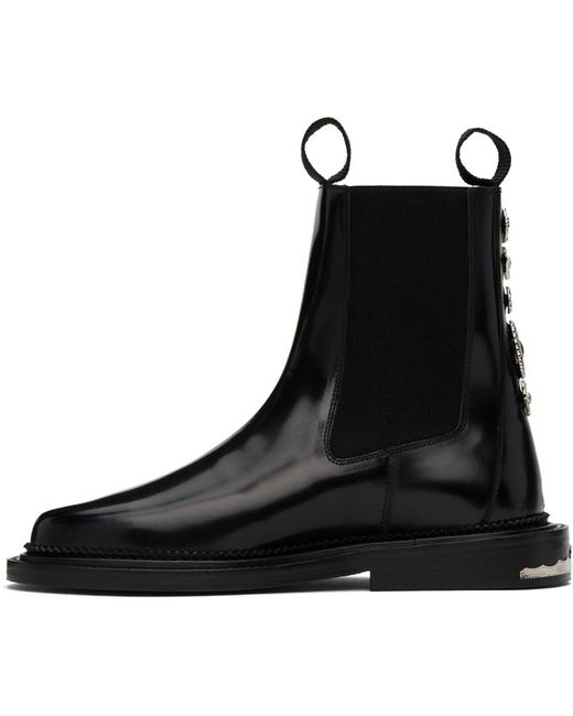 Toga Virilis Black Hardware Chelsea Boots for men